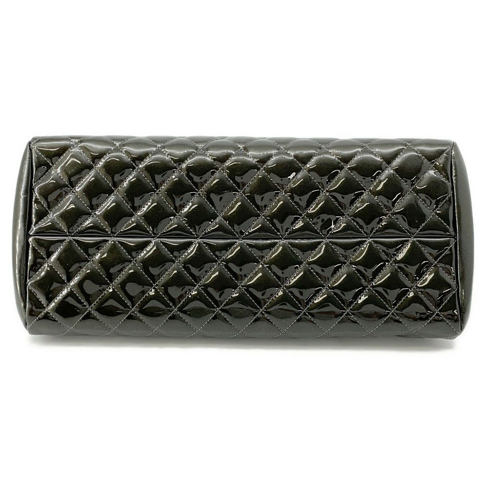 シャネル チェーンショルダーバッグ ココマーク マドモアゼル チェーンボーリングバッグ パテントレザー CHANEL バッグ