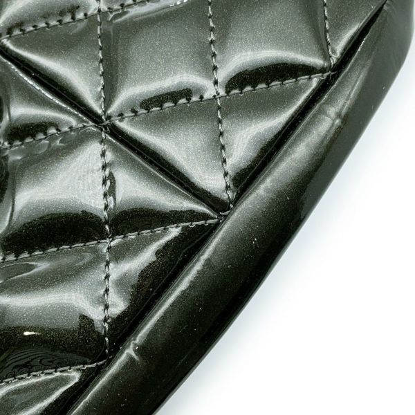シャネル チェーンショルダーバッグ ココマーク マドモアゼル チェーンボーリングバッグ パテントレザー CHANEL バッグ