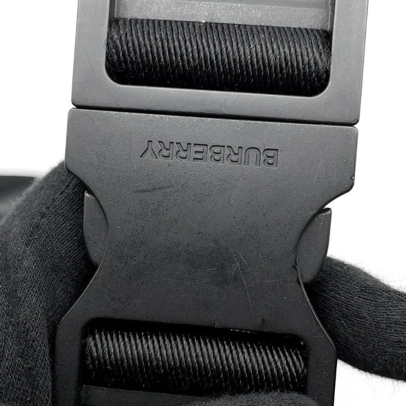 バーバリー ボディバッグ ロゴ ナイロン 8025668 BURBERRY ウエストポーチ 黒