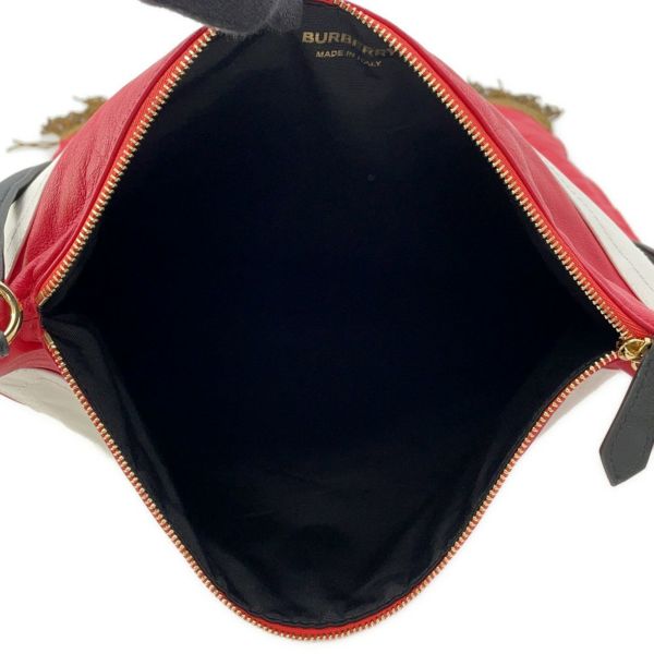 バーバリー ハンドバッグ BTロゴ フリンジ フラッグバッグ レザー 8046596 BURBERRY 白