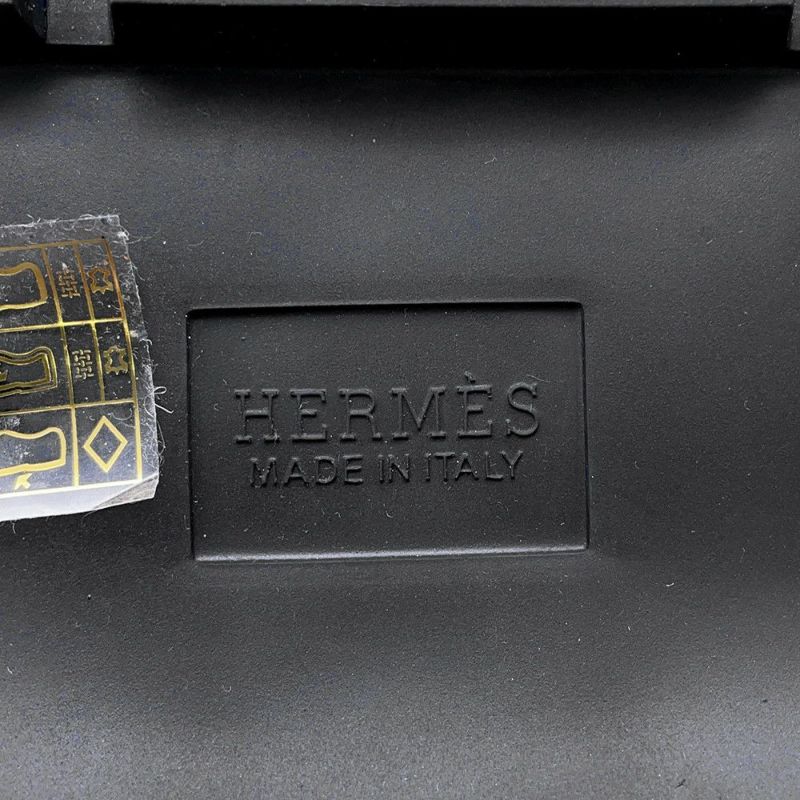 エルメス ショートブーツ フレッシュ ナイロン/レザー メンズサイズ42 HERMES 黒 メンズ