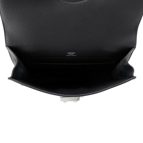 エルメス ショルダーバッグ サック ア デペッシュ21 キャバン/シルバー金具 トゴ B刻印 黒