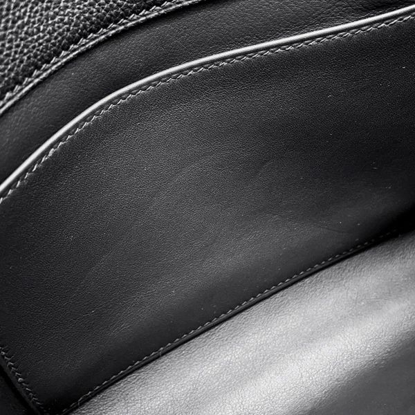 エルメス ショルダーバッグ サック ア デペッシュ21 キャバン/シルバー金具 トゴ B刻印 黒