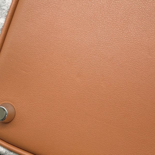 エルメス ハンドバッグ ピコタンロックPM グリスペール/ゴールド/シルバー金具 フェルト/スイフト  Y刻印