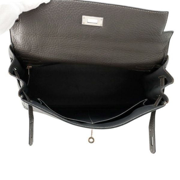 エルメス ハンドバッグ ケリー32 内縫い グラファイト/シルバー金具 トゴ □E刻印 2wayショルダー