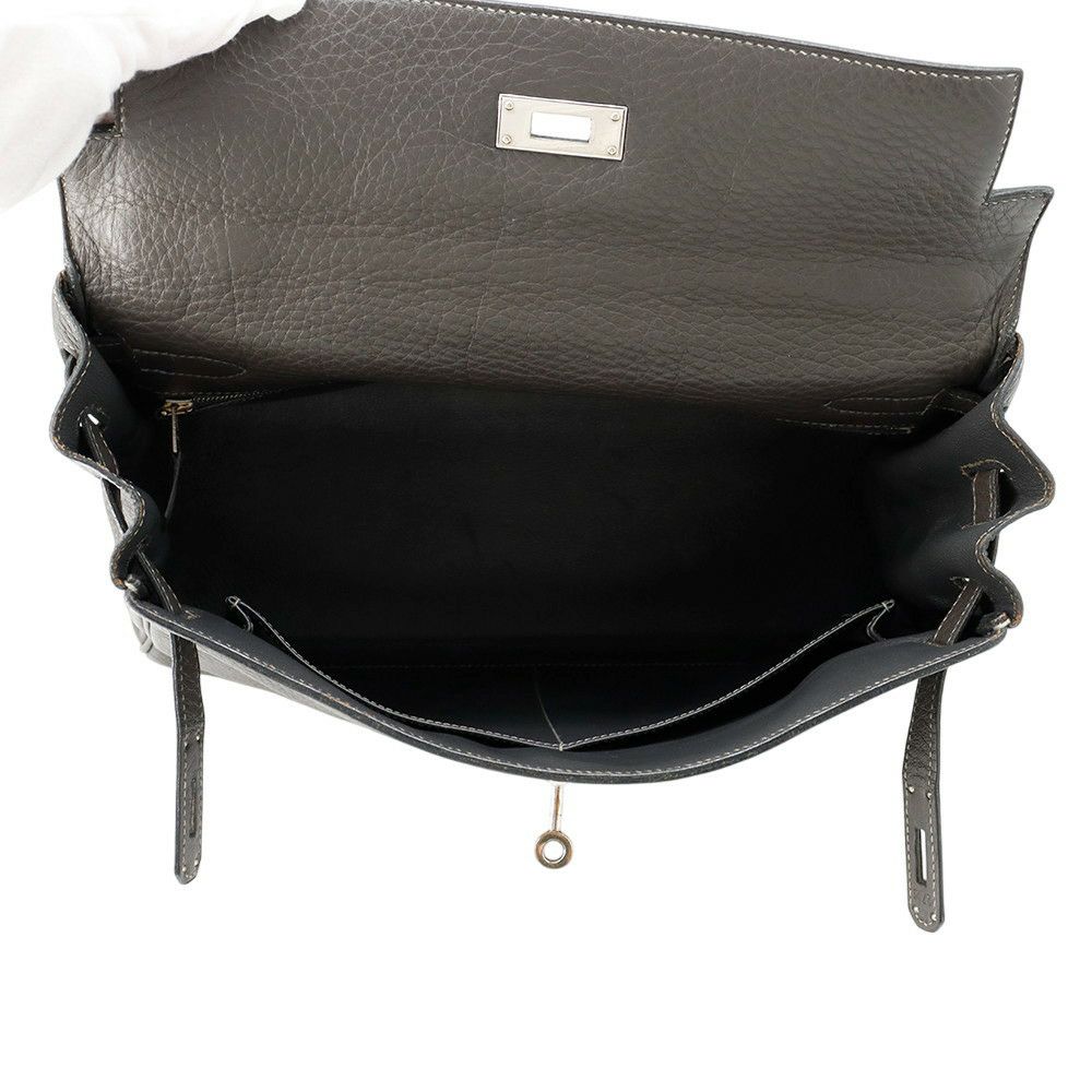 エルメス ハンドバッグ ケリー32 内縫い グラファイト/シルバー金具 トゴ □E刻印 2wayショルダー