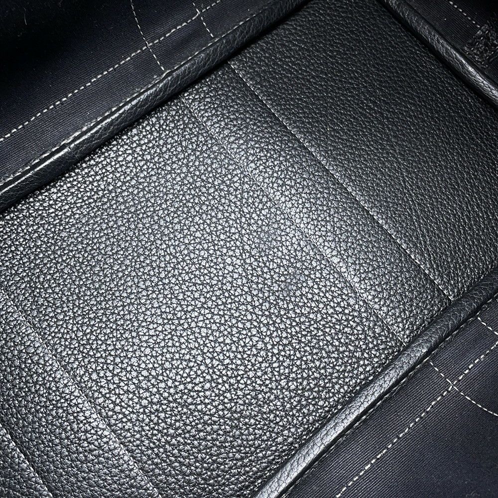 エルメス トートバッグ ガーデンパーティPM ブラック/シルバー金具 トワルアッシュ/ネゴンダ □G刻印 HERMES Garden Party 黒