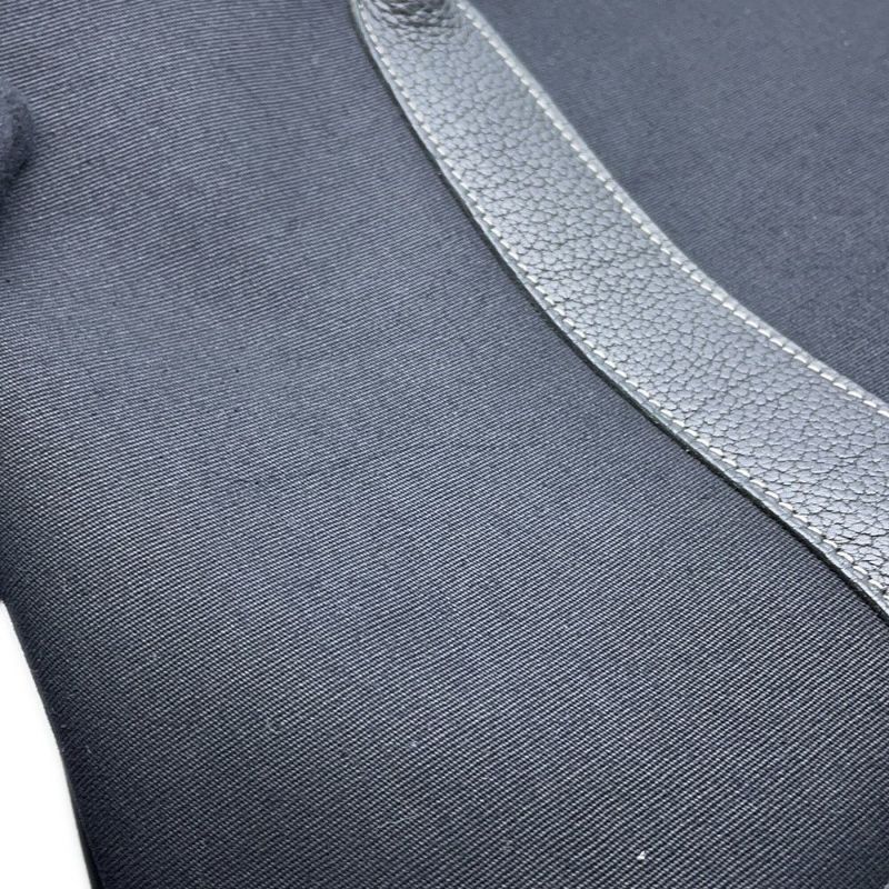 エルメス トートバッグ ガーデンパーティPM ブラック/シルバー金具 トワルアッシュ/ネゴンダ □G刻印 HERMES Garden Party 黒