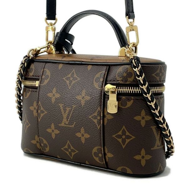 ルイヴィトン ハンドバッグ モノグラム・リバース ヴァニティ・チェーン ポーチ M47125 LOUIS VUITTON 2way ブラック 黒