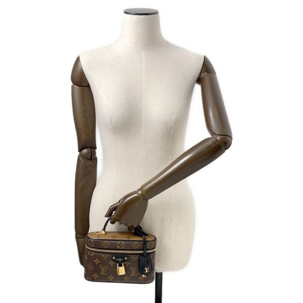 ルイヴィトン ハンドバッグ モノグラム・リバース ヴァニティ・チェーン ポーチ M47125 LOUIS VUITTON 2way ブラック 黒