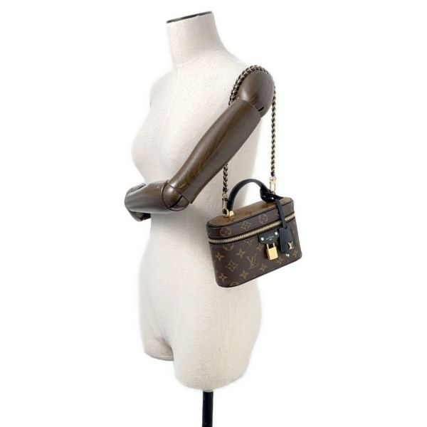 ルイヴィトン ハンドバッグ モノグラム・リバース ヴァニティ・チェーン ポーチ M47125 LOUIS VUITTON 2way ブラック 黒