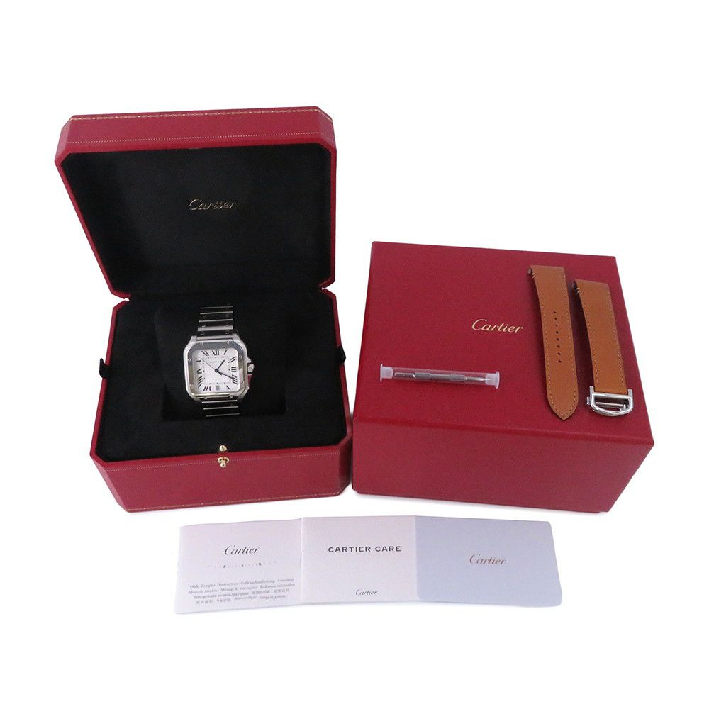 カルティエ サントス ドゥ カルティエ LM WSSA0018 Cartier 腕時計 シルバー文字盤