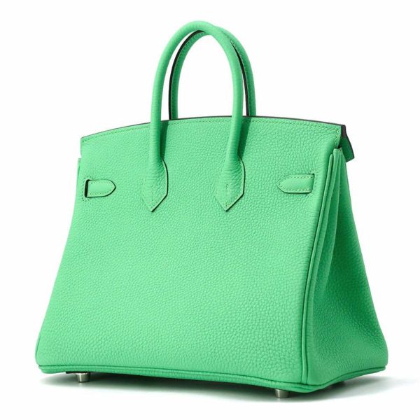 エルメス バーキン25 ヴェールコミック/シルバー金具 トゴ W刻印 HERMES Birkin ハンドバッグ