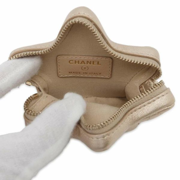 シャネル バッグチャーム スター ココマーク マトラッセ レザー CHANEL 星 ミニポーチ 小物入れ