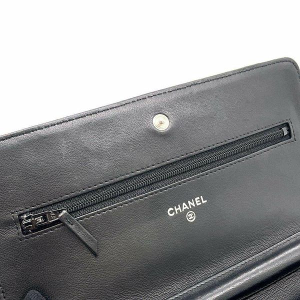 シャネル チェーンウォレット クラシック マトラッセ ココマーク ラムスキン AP0250 CHANEL 黒