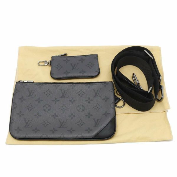 ルイヴィトン ショルダーバッグ モノグラム・エクリプス リバース トリオ・メッセンジャー M69443 LOUIS VUITTON ブラック 黒