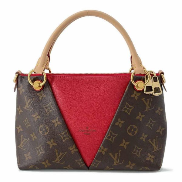 ルイヴィトン ハンドバッグ モノグラム VトートBB M43966 LOUIS VUITTON 2wayショルダーバッグ レッド