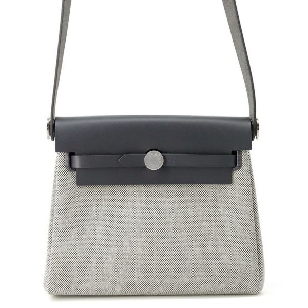 エルメス ショルダーバッグ エールバッグジップ ミニ アルドワーズ/エクリュ/シルバー金具トワルミリタリー/ヴァッシュハンター W刻印