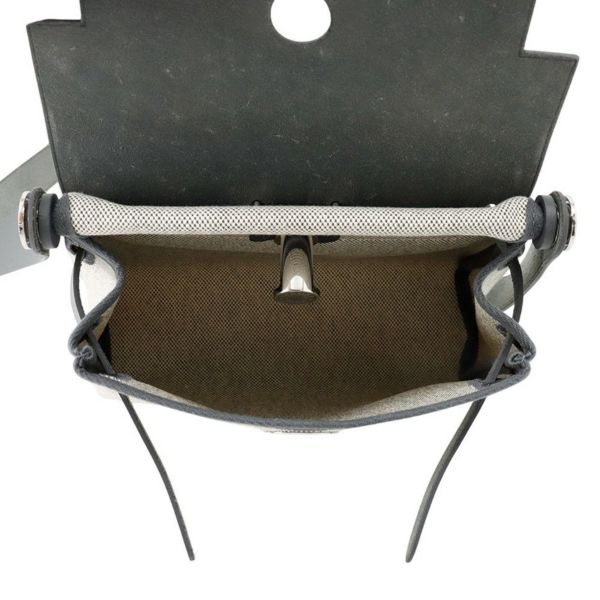 エルメス ショルダーバッグ エールバッグジップ ミニ アルドワーズ/エクリュ/シルバー金具トワルミリタリー/ヴァッシュハンター W刻印