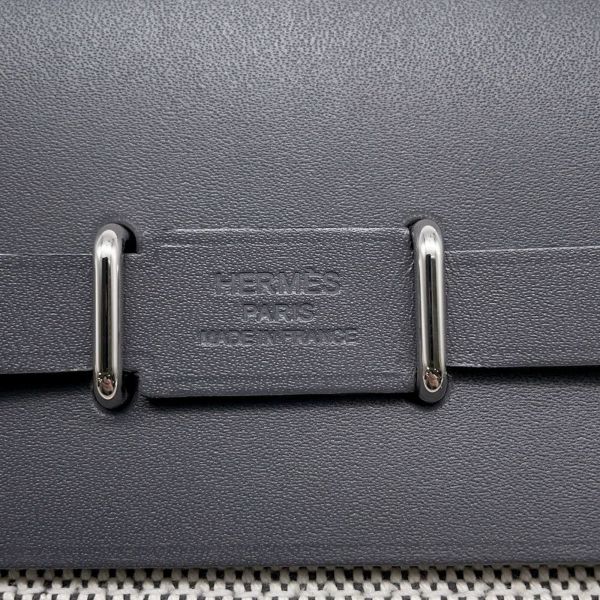 エルメス ショルダーバッグ エールバッグジップ ミニ アルドワーズ/エクリュ/シルバー金具トワルミリタリー/ヴァッシュハンター W刻印