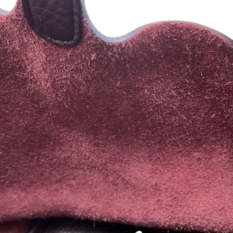 エルメス ハンドバッグ ピコタンMM プルーン/シルバー金具 トリヨンクレマンス □L刻印 べルトタイプ