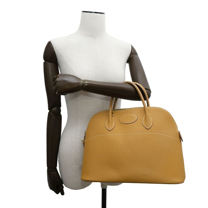 エルメス ハンドバッグ ボリード35 ナチュラルサブレ/ゴールド金具 フィヨルド □H刻印 2wayショルダー