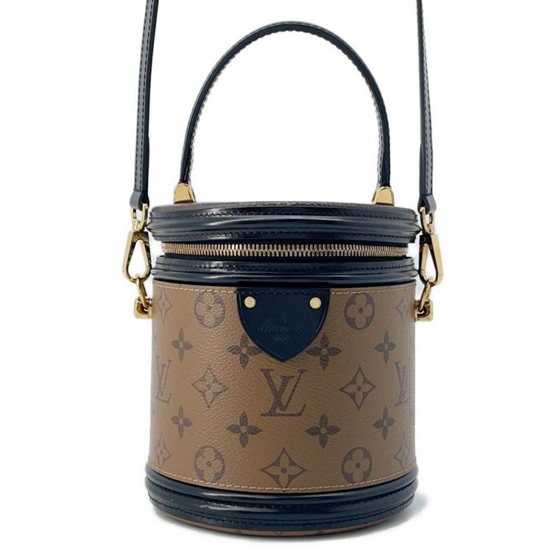 ルイヴィトン ハンドバッグ モノグラム・リバース カンヌ M43986 LOUIS VUITTON バニティバッグ 2way 黒 ブラック