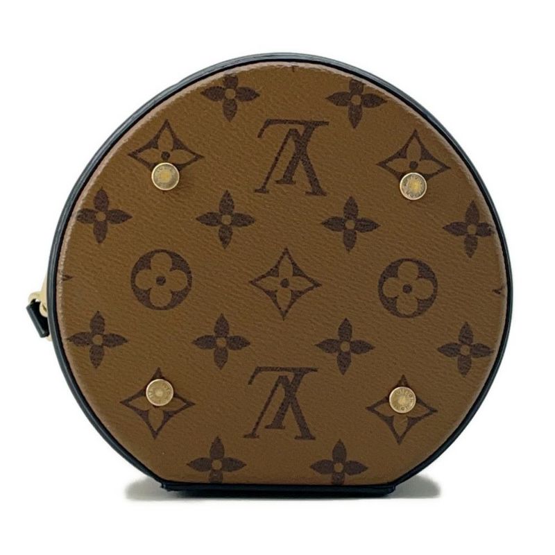 ルイヴィトン ハンドバッグ モノグラム・リバース カンヌ M43986 LOUIS VUITTON バニティバッグ 2way 黒 ブラック
