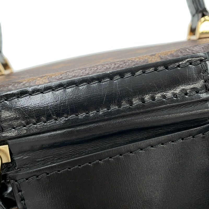ルイヴィトン ハンドバッグ モノグラム・リバース カンヌ M43986 LOUIS VUITTON バニティバッグ 2way 黒 ブラック