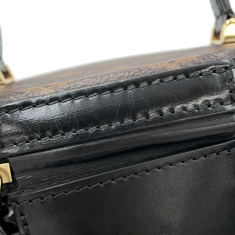 ルイヴィトン ハンドバッグ モノグラム・リバース カンヌ M43986 LOUIS VUITTON バニティバッグ 2way 黒 ブラック