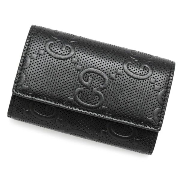 グッチ 6連キーケース GGエンボス レザー 625565 GUCCI 黒