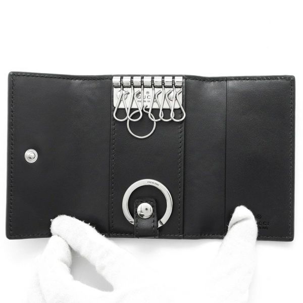 グッチ 6連キーケース GGエンボス レザー 625565 GUCCI 黒