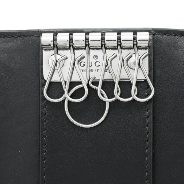 グッチ 6連キーケース GGエンボス レザー 625565 GUCCI 黒