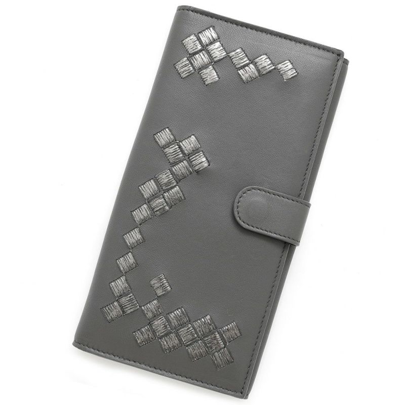 ボッテガヴェネタ 長財布 イントレチャート 刺繍 BOTTEGA VENETA 二つ折り長財布