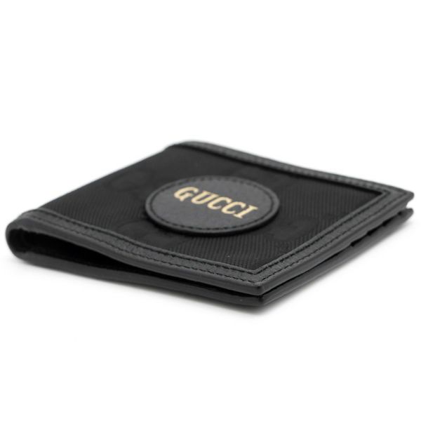 グッチ 二つ折り財布 オフザグリッド GGキャンバス レザー 625573 GUCCI コンパクト財布 黒