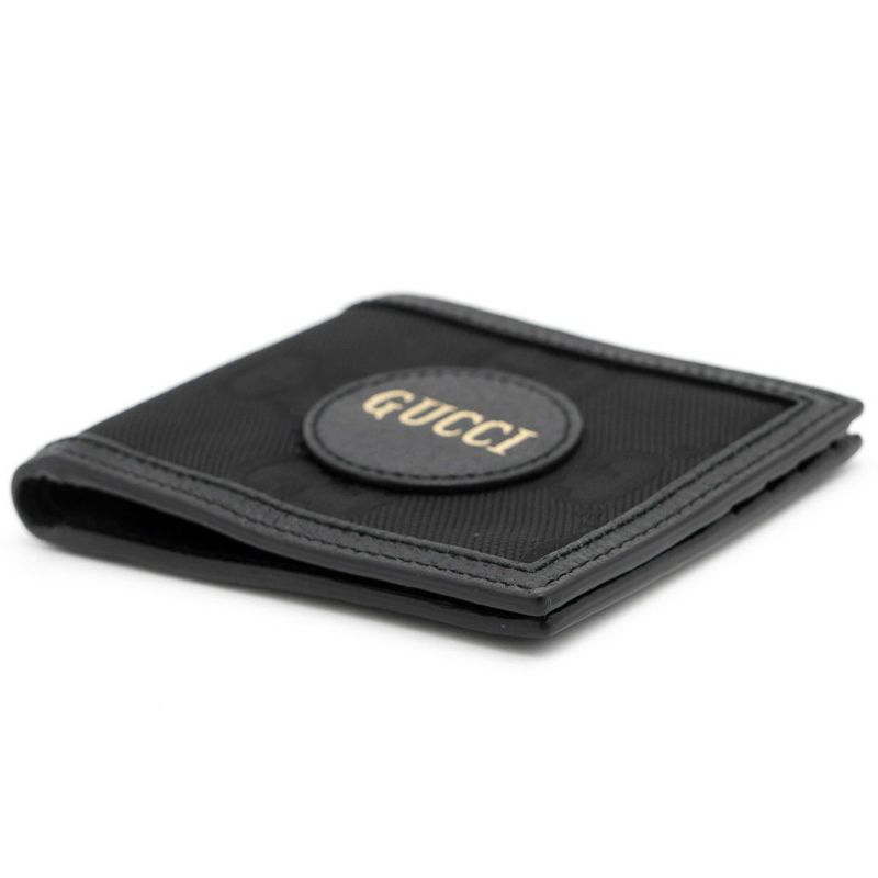 グッチ 二つ折り財布 オフザグリッド GGキャンバス レザー 625573 GUCCI コンパクト財布 黒