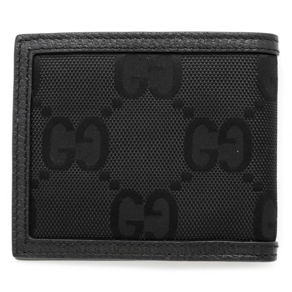 グッチ 二つ折り財布 オフザグリッド GGキャンバス レザー 625573 GUCCI コンパクト財布 黒