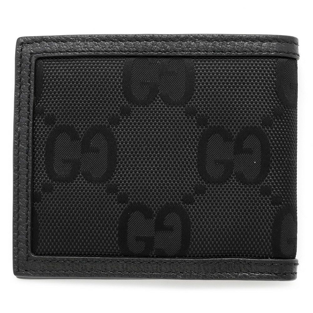 グッチ 二つ折り財布 オフザグリッド GGキャンバス レザー 625573 GUCCI コンパクト財布 黒