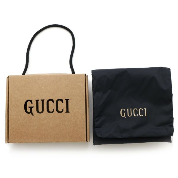 グッチ 二つ折り財布 オフザグリッド GGキャンバス レザー