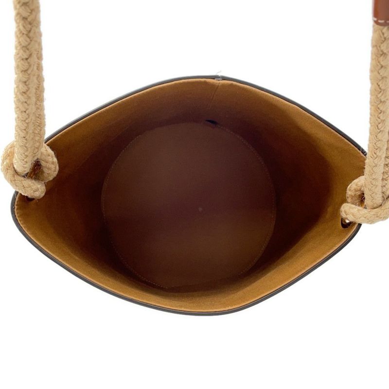 セリーヌ ショルダーバッグ トリオンフ バケットバッグ PVC レザー 196272 CELINE ブラウン