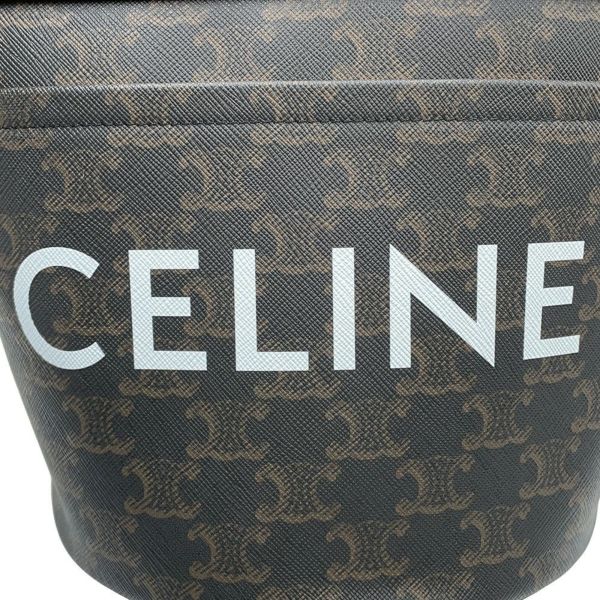 セリーヌ ショルダーバッグ トリオンフ バケットバッグ PVC レザー 196272 CELINE ブラウン