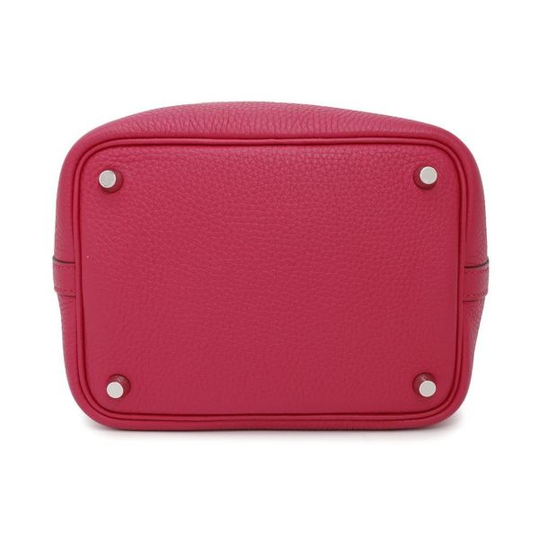 エルメス ハンドバッグ ピコタンロックPM エクラ フランボワーズ/ルージュセリエ/シルバー金具 トリヨンクレマンス/スイフト Z刻印