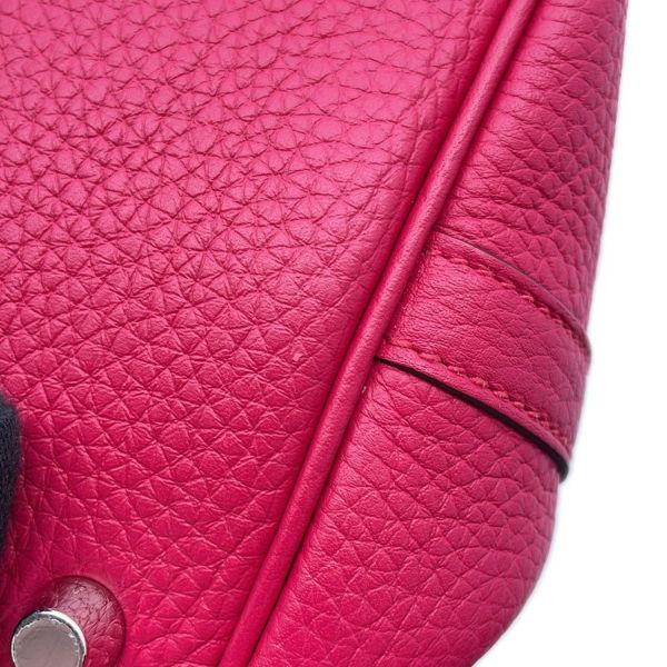 エルメス ハンドバッグ ピコタンロックPM エクラ フランボワーズ/ルージュセリエ/シルバー金具 トリヨンクレマンス/スイフト Z刻印