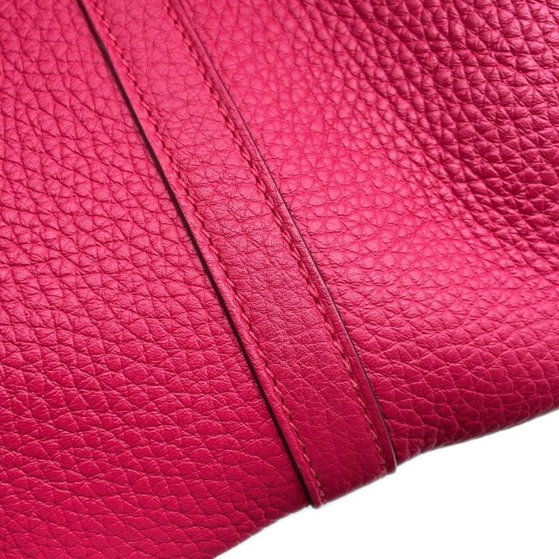 エルメス ハンドバッグ ピコタンロックPM エクラ フランボワーズ/ルージュセリエ/シルバー金具 トリヨンクレマンス/スイフト Z刻印