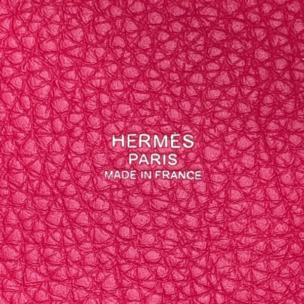 エルメス ハンドバッグ ピコタンロックPM エクラ フランボワーズ/ルージュセリエ/シルバー金具 トリヨンクレマンス/スイフト Z刻印