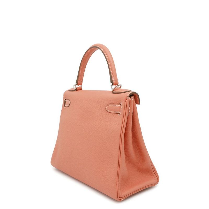 エルメス ハンドバッグ ケリー28 内縫い クレヴェット/シルバー金具 トリヨンクレマンス □Q刻印 HERMES Kelly 2wayバッグ