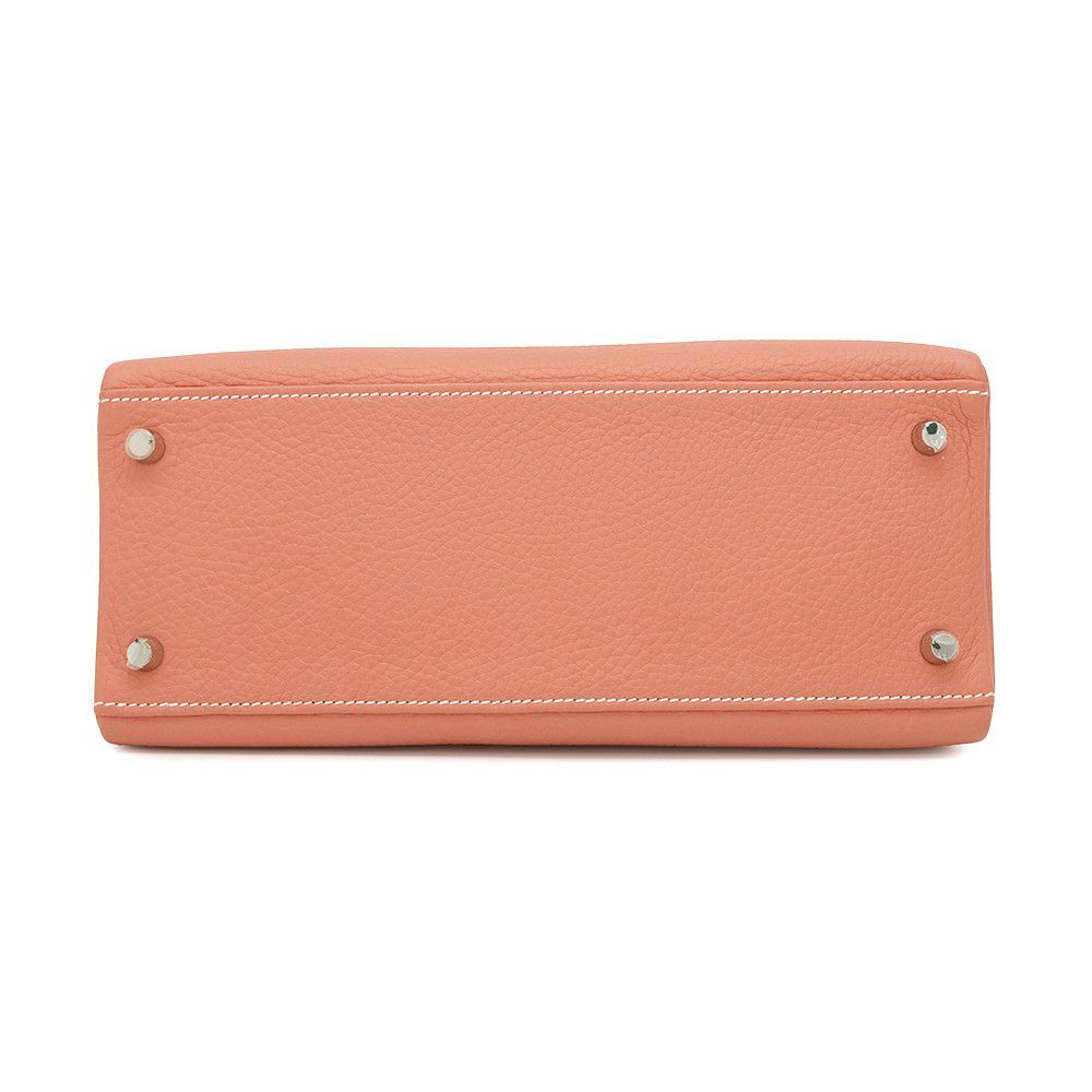 エルメス ハンドバッグ ケリー28 内縫い クレヴェット/シルバー金具 トリヨンクレマンス □Q刻印 HERMES Kelly 2wayバッグ