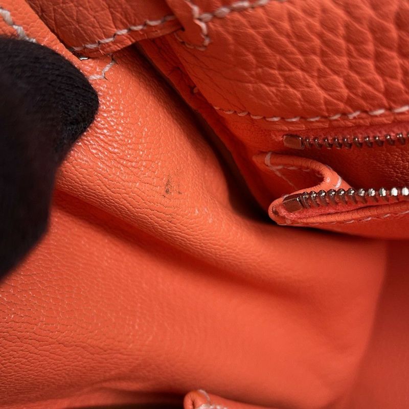 エルメス ハンドバッグ ケリー28 内縫い クレヴェット/シルバー金具 トリヨンクレマンス □Q刻印 HERMES Kelly 2wayバッグ