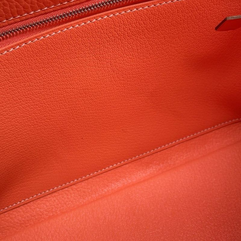 エルメス ハンドバッグ ケリー28 内縫い クレヴェット/シルバー金具 トリヨンクレマンス □Q刻印 HERMES Kelly 2wayバッグ