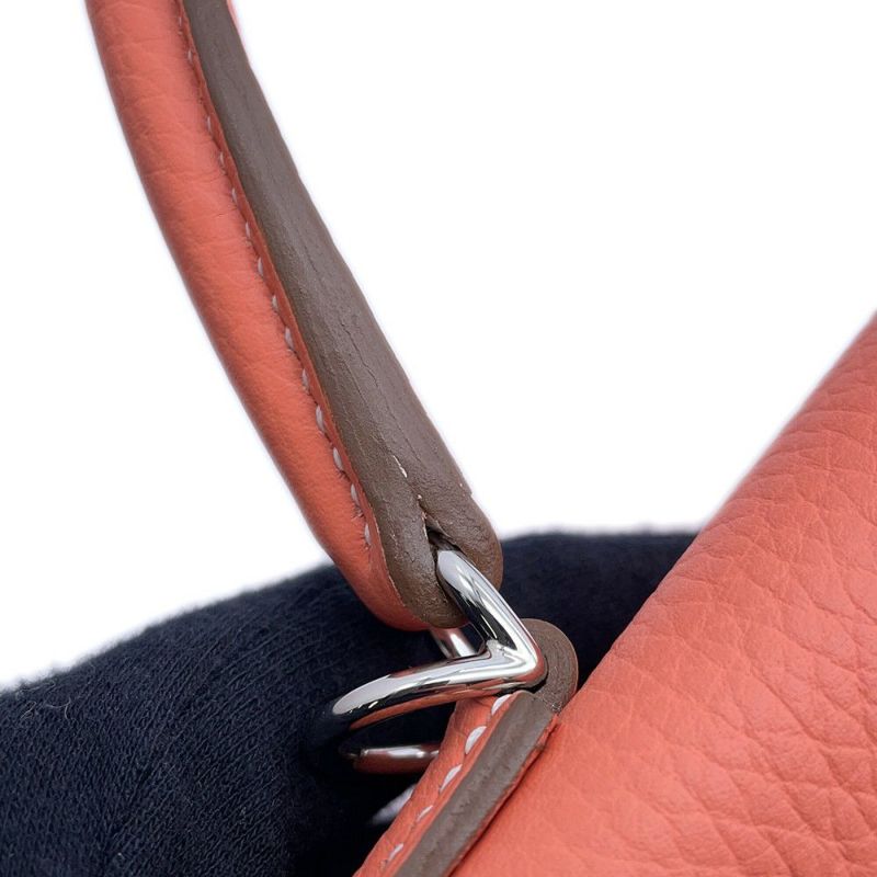 エルメス ハンドバッグ ケリー28 内縫い クレヴェット/シルバー金具 トリヨンクレマンス □Q刻印 HERMES Kelly 2wayバッグ